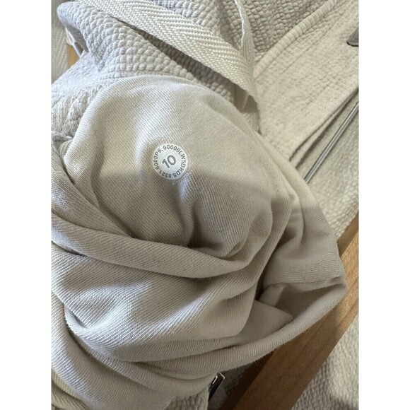 Lululemon Ribbed High-Rise Jogger 25" *7/8   LengthHeathered White Opal Sz 10 - Picture 5 of 5